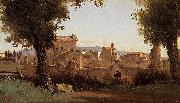Jean Baptiste Camille  Corot Farnese Gardens oil